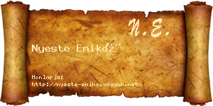 Nyeste Enikő névjegykártya