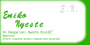 eniko nyeste business card